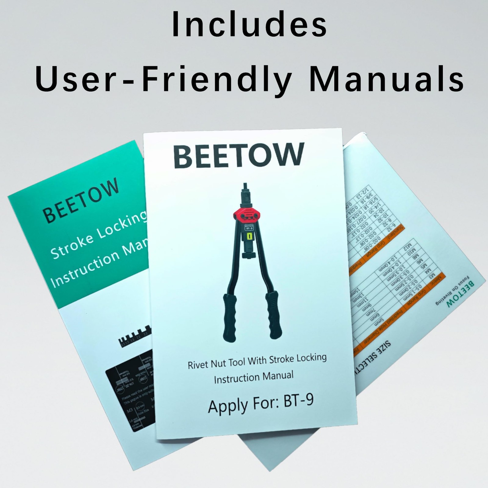 BEETOW Professional Rivet Nut Tool Kit – 16» Rivnut Gun with 15 SAE &…