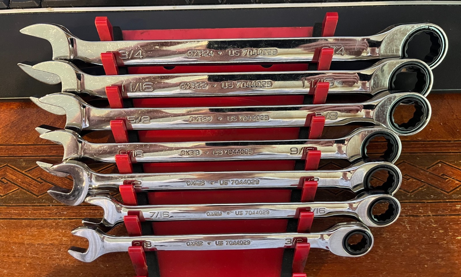 Snap-on OXR707A 12-pt Non-Reversible Ratcheting Wrench Set 3/8″-3/4″ SAVE $150