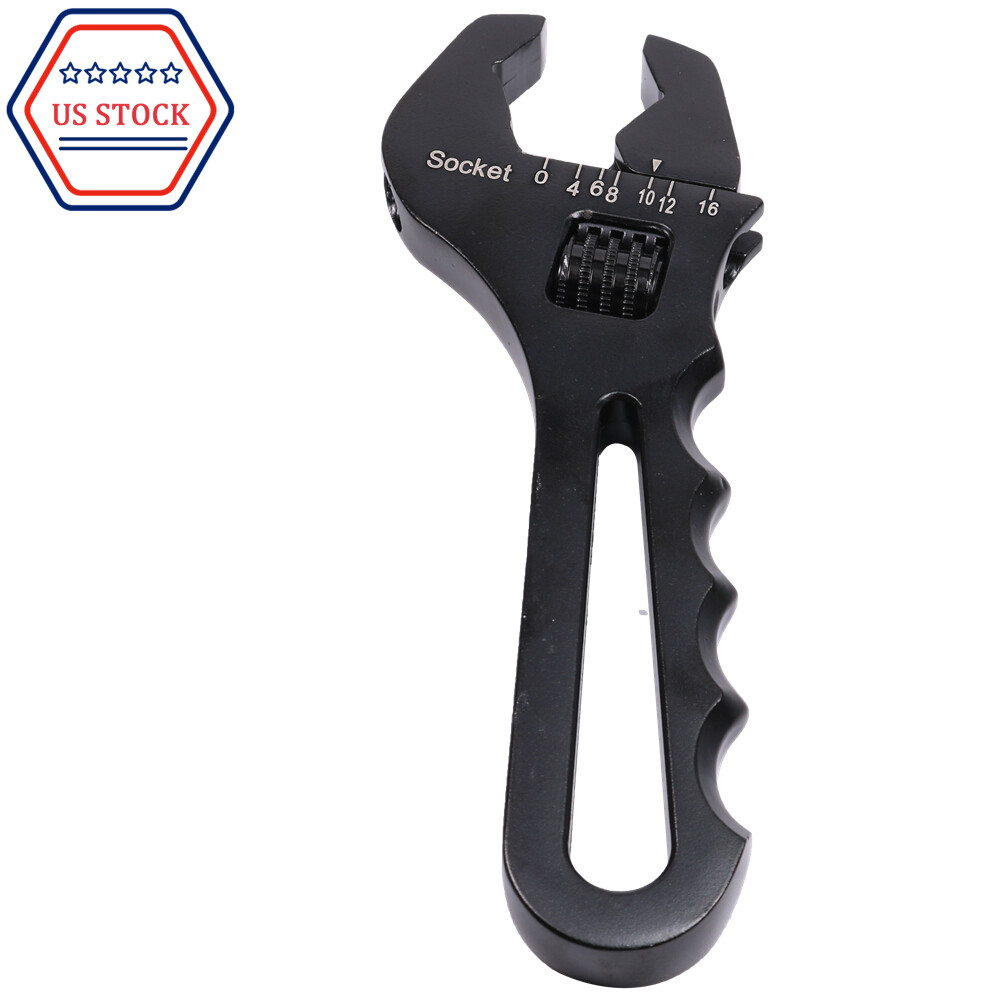 3AN-16AN Adjustable Wrench Black Aluminum Tool Spanner NEW For Hose End Fitting