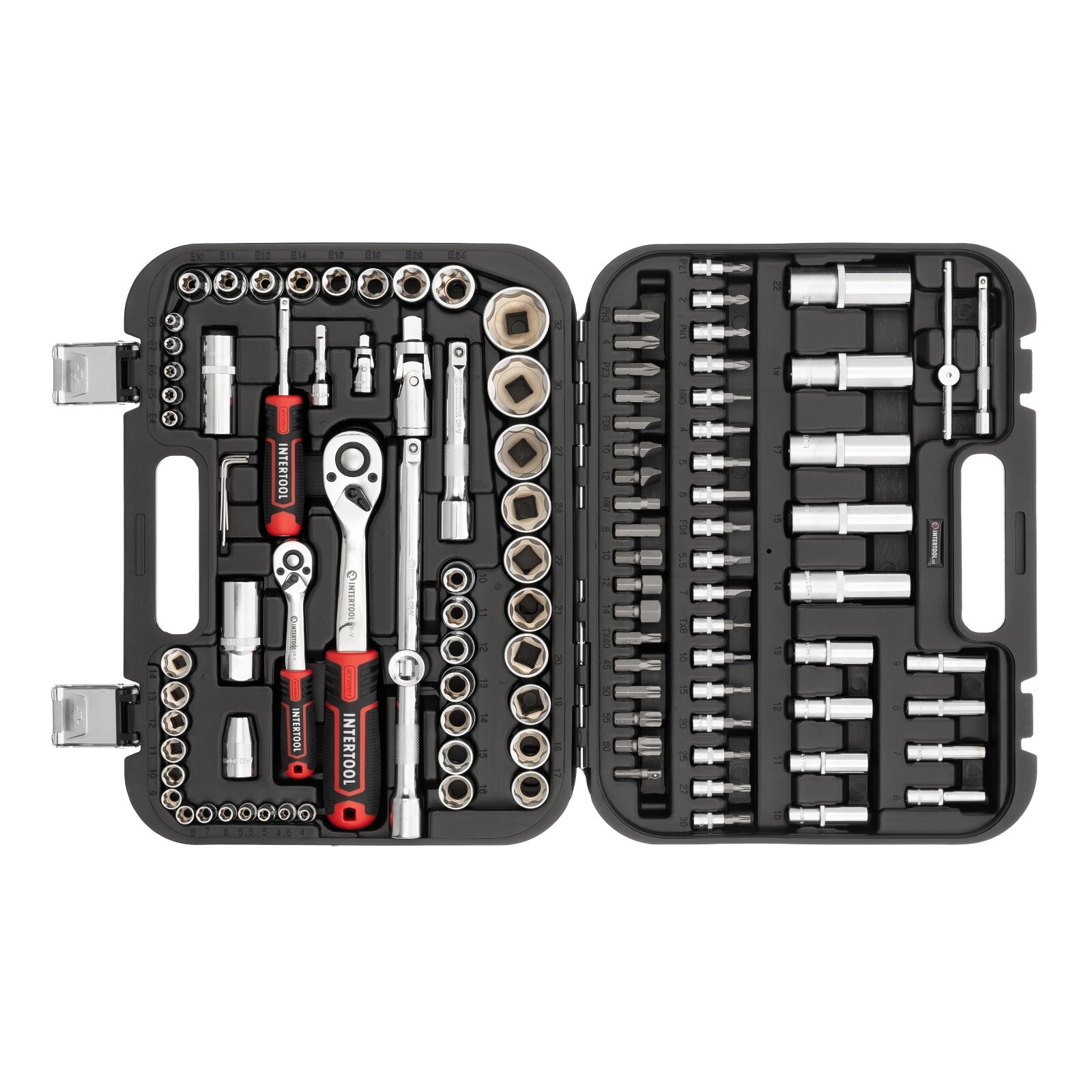 INTERTOOL 110pc Ratchet Socket Wrench and Bit Set ET08-8110