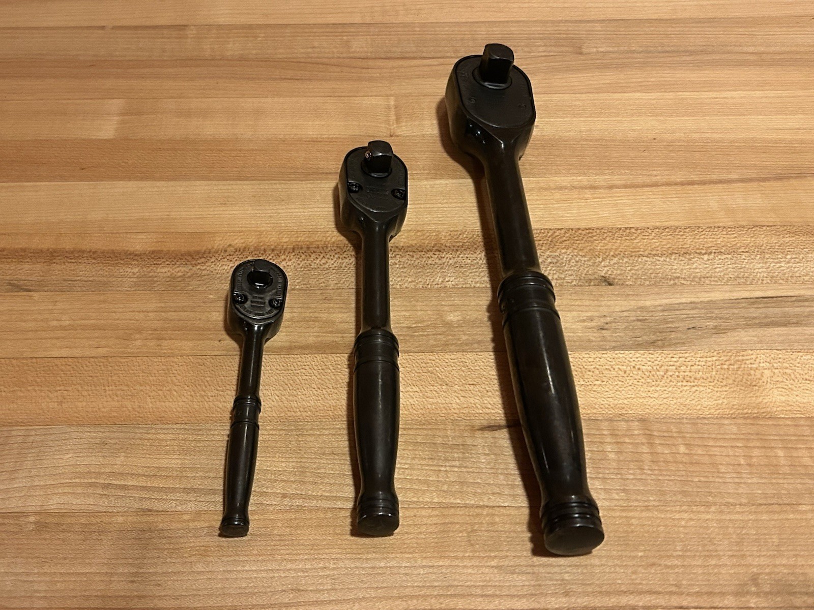 Snap-on Tools | 3pc Black Industrial Finish Ratchet Set | GT72 GF80 GS80A | USA