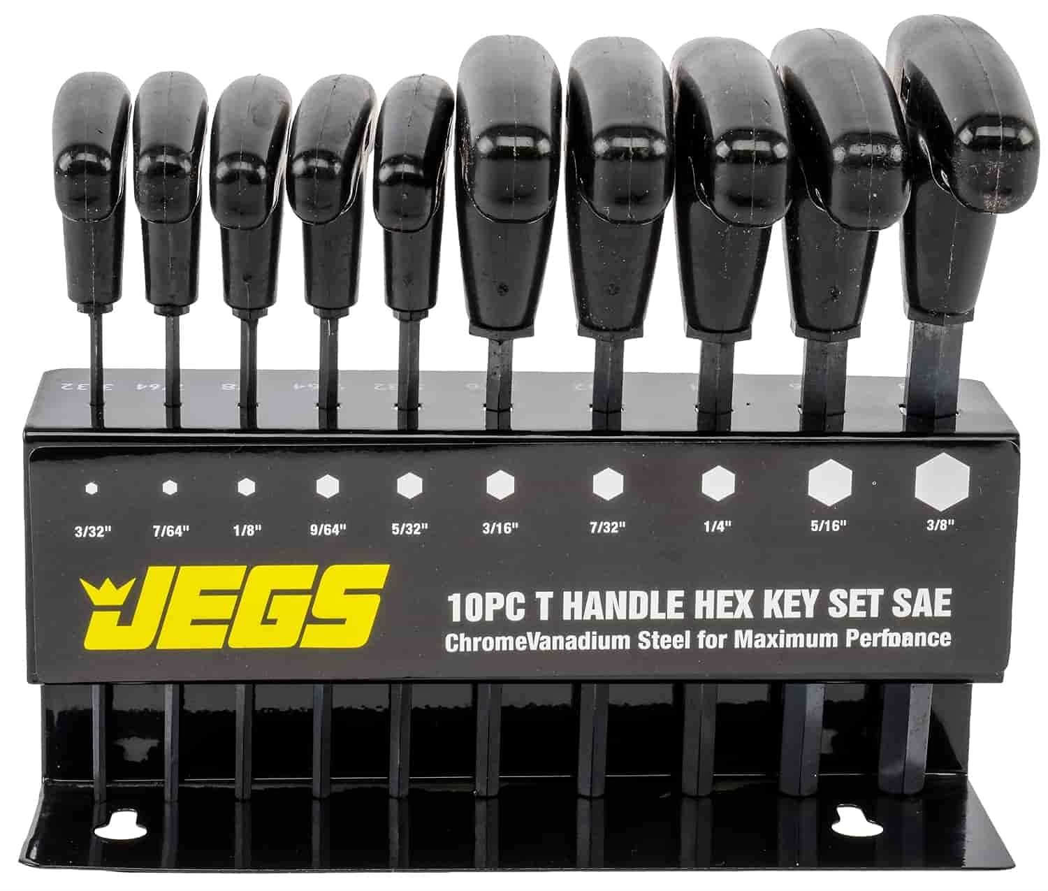 JEGS 80710 T-Handle Hex Key Set
