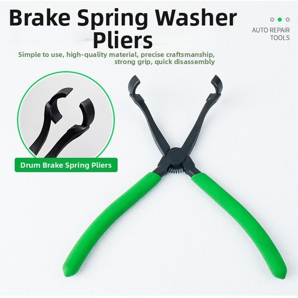 Automotive Spring Clamp Pliers Drum Brake 45# Steel 195mm Plastic Grip