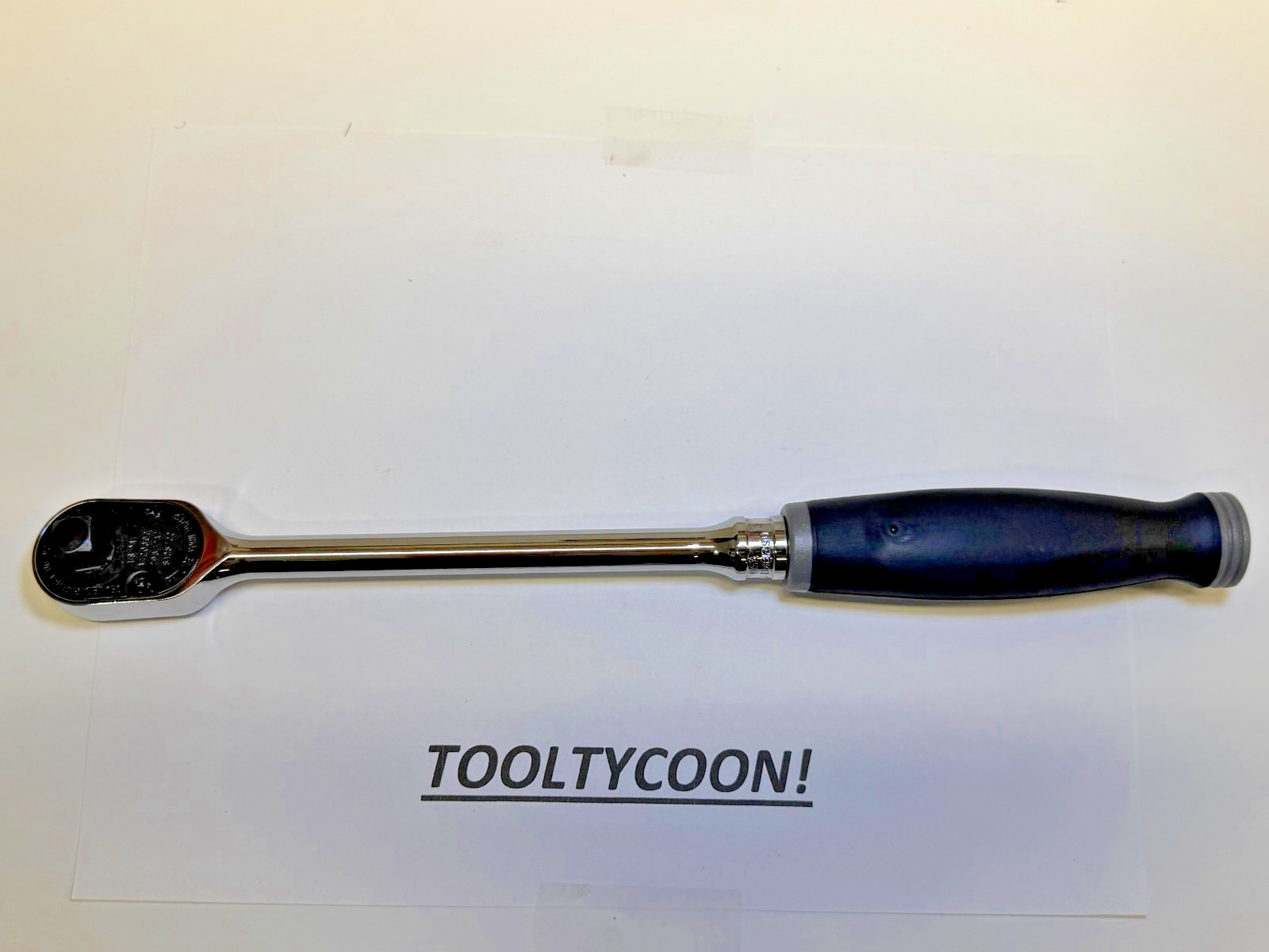 Snap-on Tools USA NEW 3/8″ Drive DARK TITANIUM Soft Grip LONG Ratchet FHL80DT