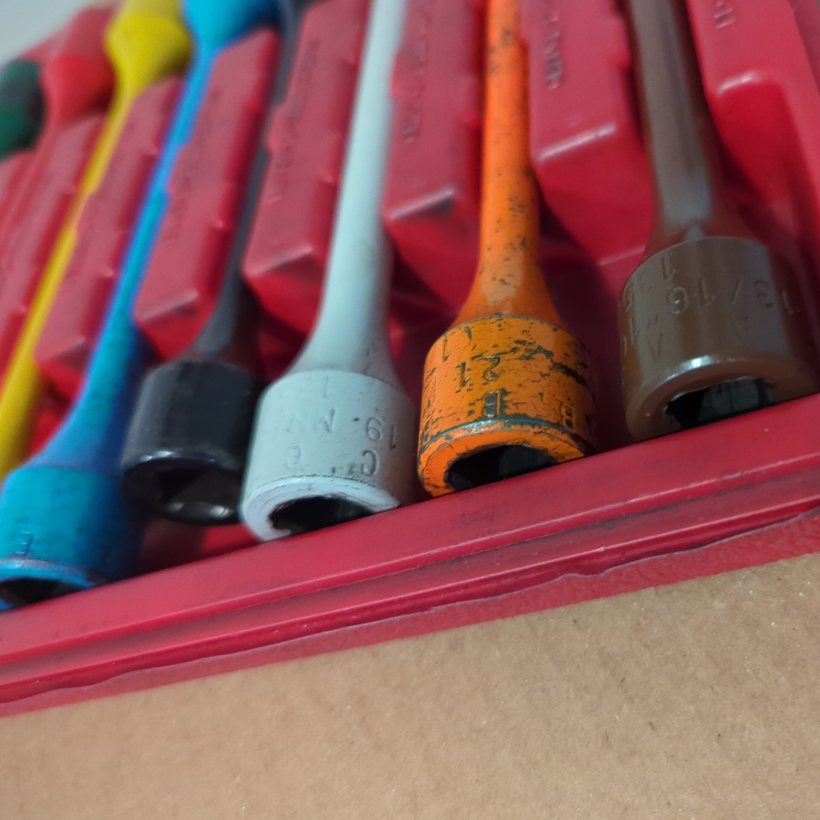 AJ Manufacturing AJ1510 10pc Torque Stick Set 1/2″ Drive Color Coded-Missing Lid