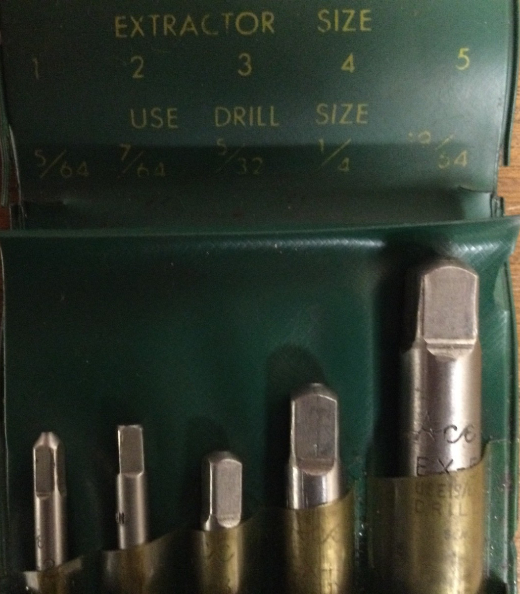 Tool #004 Machine Repair Tool Room Tool Maker 2 Lots of Screw Extractors 1 to 5