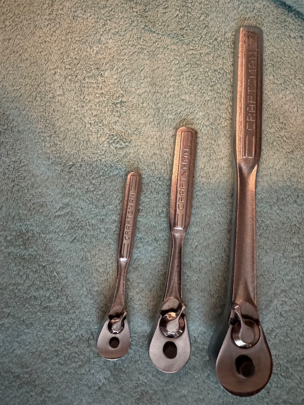 Craftsman -V- Series 44985 1/2” 43784 3/8” 43186 1/4” Dr. 3 Pc Ratchet Set / USA