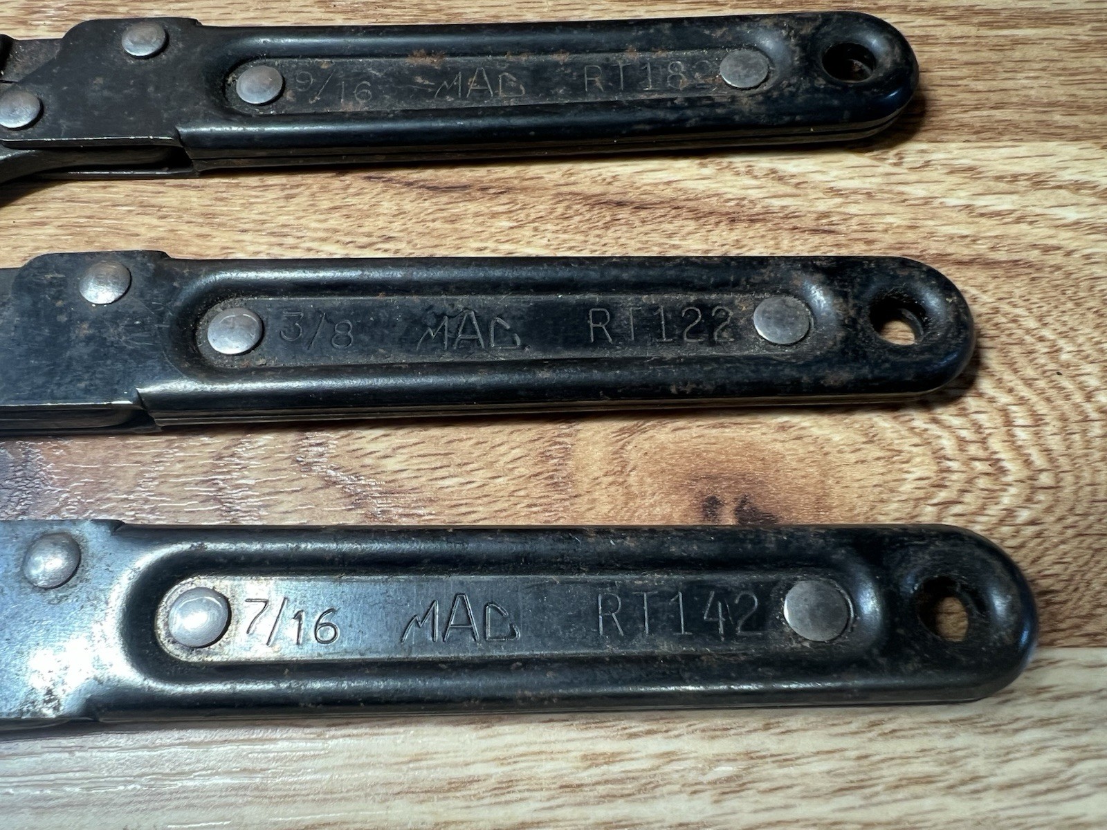 Mac Tools Flare Nut Wrench 7/16 3/8 9/16 RT182 RT122 RT142 Lot Of 3