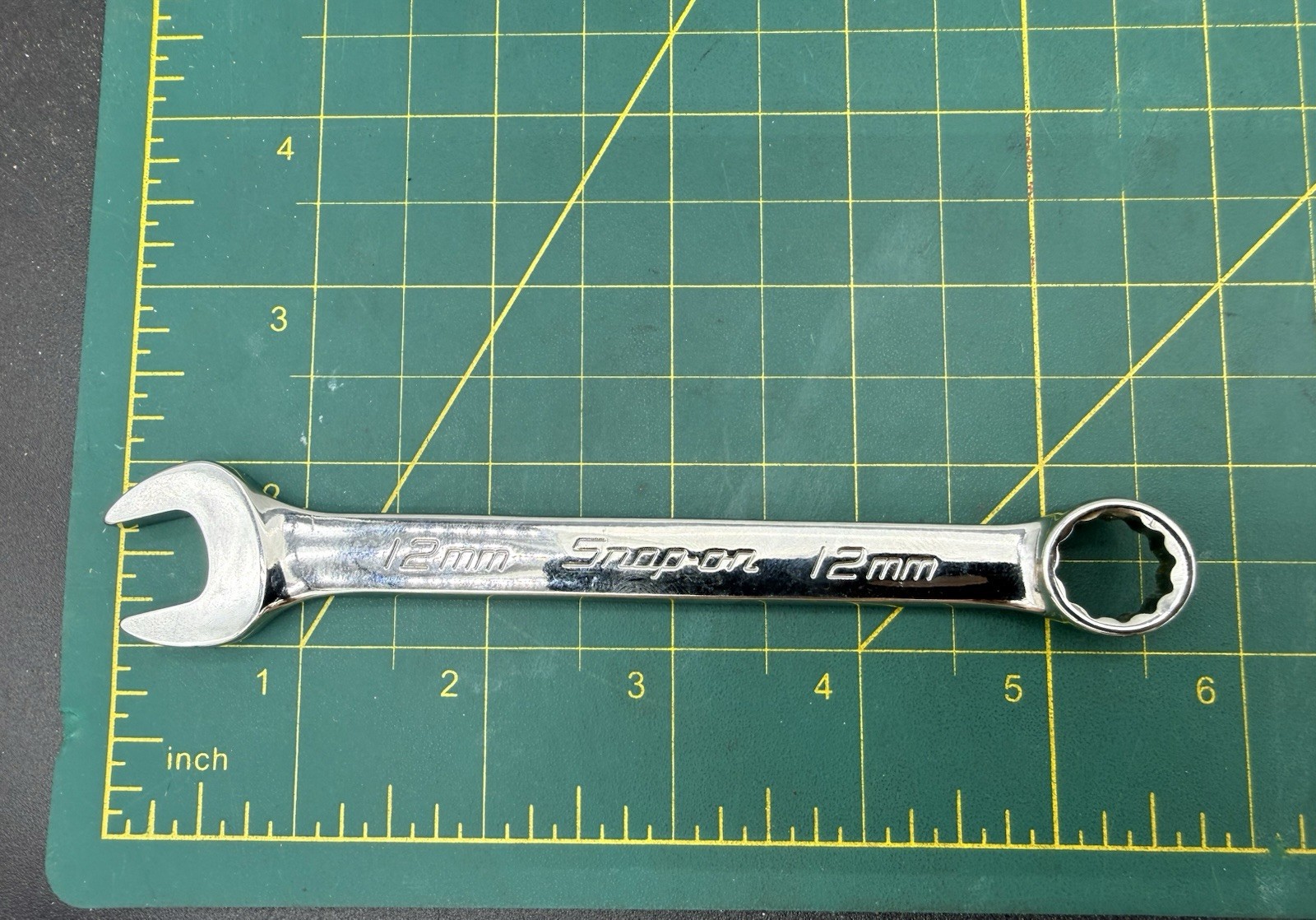 Snap-on Tools OEXM12B 12mm Metric 12pt SHORT Chrome Combination Wrench USA NEW