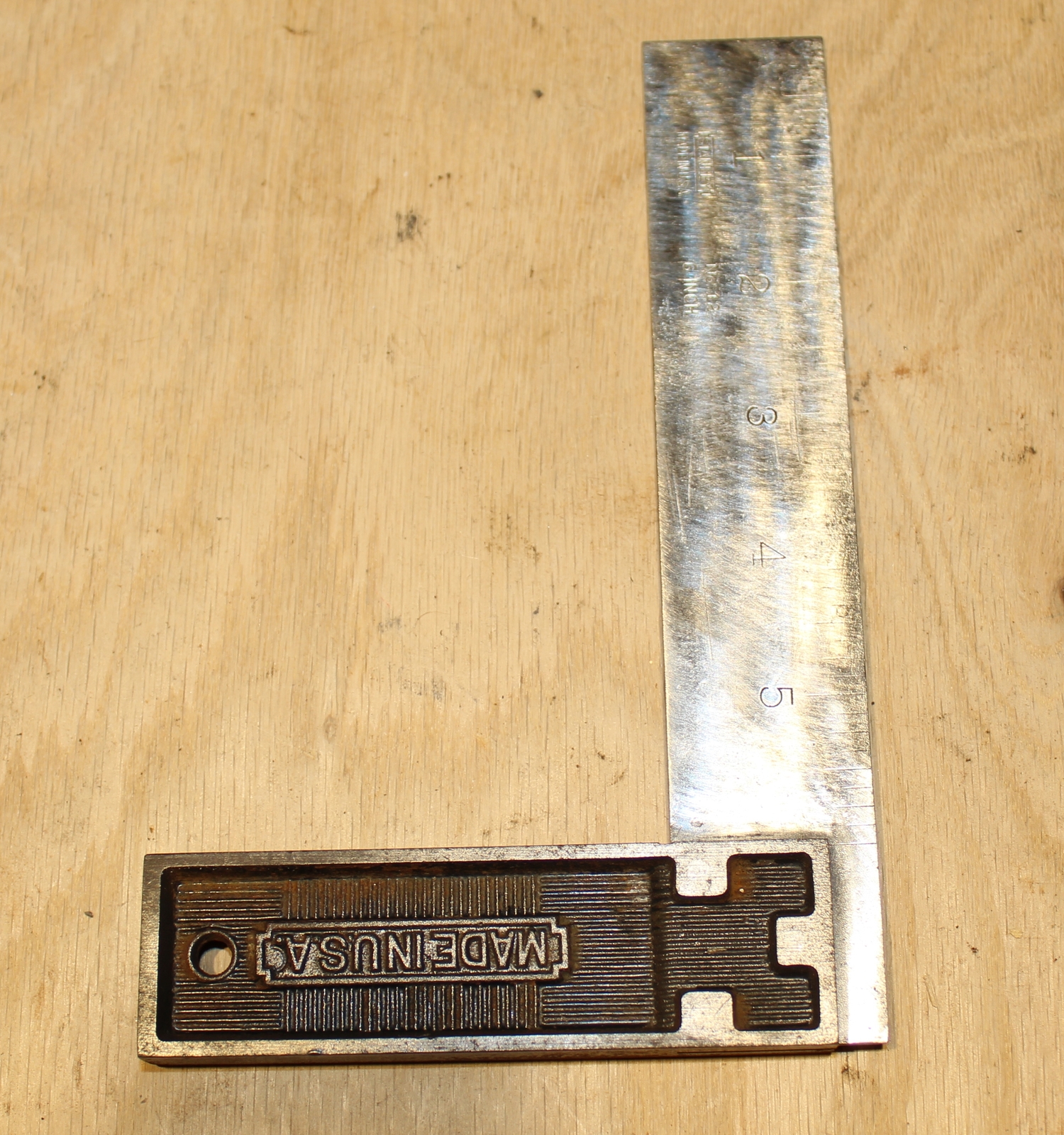 Stanley Steel Square Angle Gauge Set VINTAGE USA 6″ & 8″ No. 12 & 12TS Lot