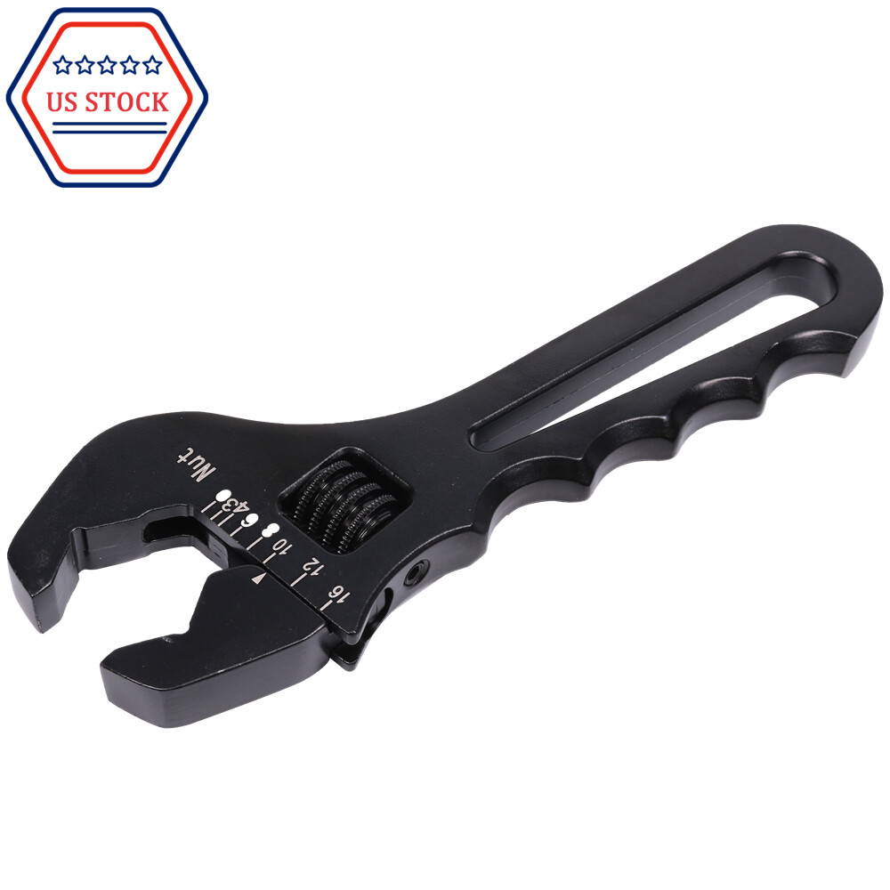3AN-16AN Adjustable Wrench Black Aluminum Tool Spanner NEW For Hose End Fitting