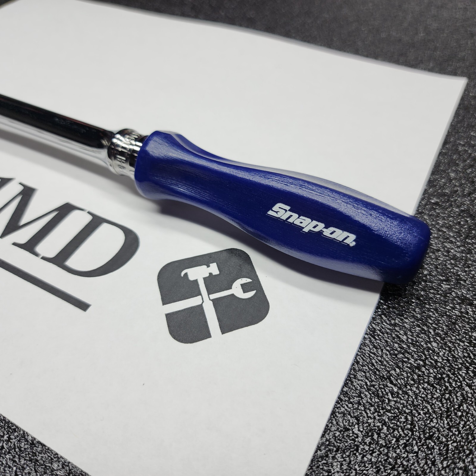 Snap-on Tools USA NEW 3/8″ Drive CLASSIC BLUE Hard Handle LONG Ratchet FHLD80