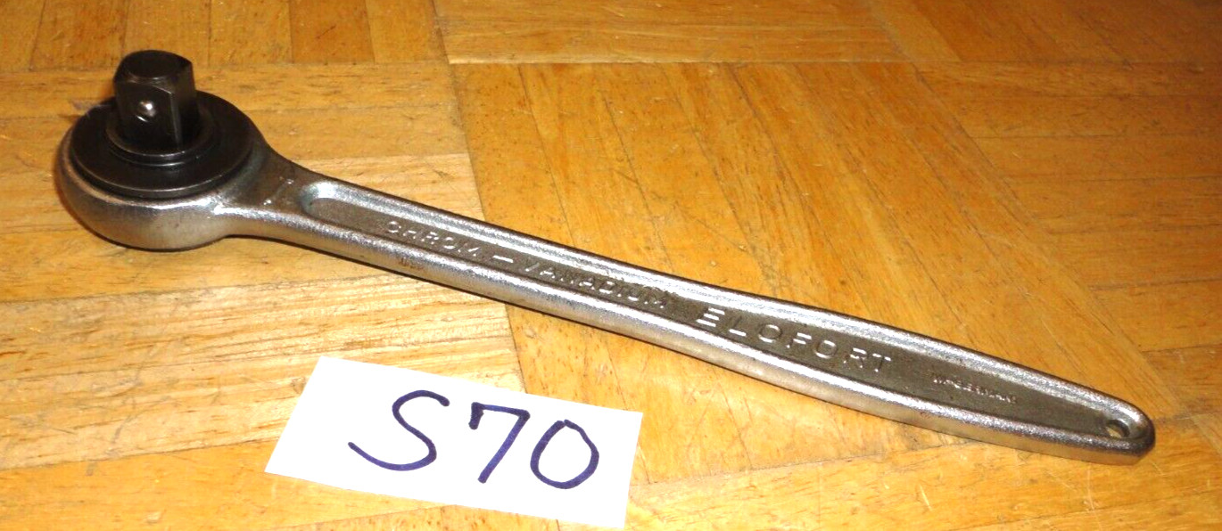 ELOFORT TOOLS VINTAGE 1/2 DRIVE RATCHET 9-7/8 INCHES LONG WEST GERMANY MADE