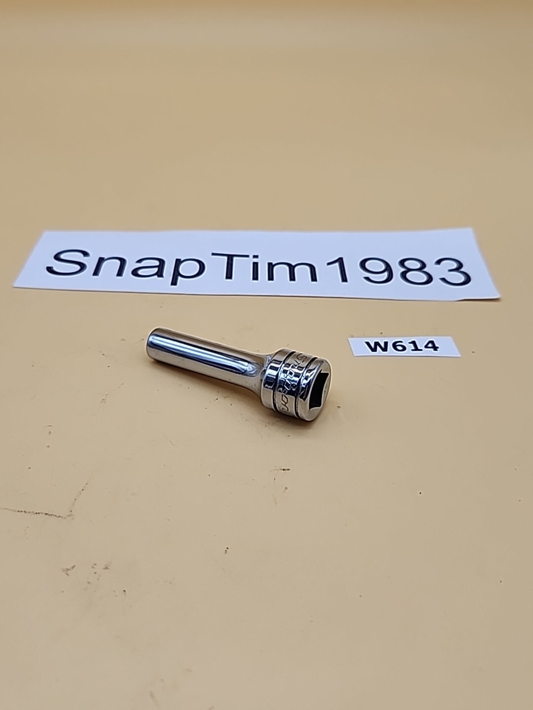 Snap on Tools 1/4″ DEEP 6 Point Chrome Socket 3/8″ Drive SFS081 USA
