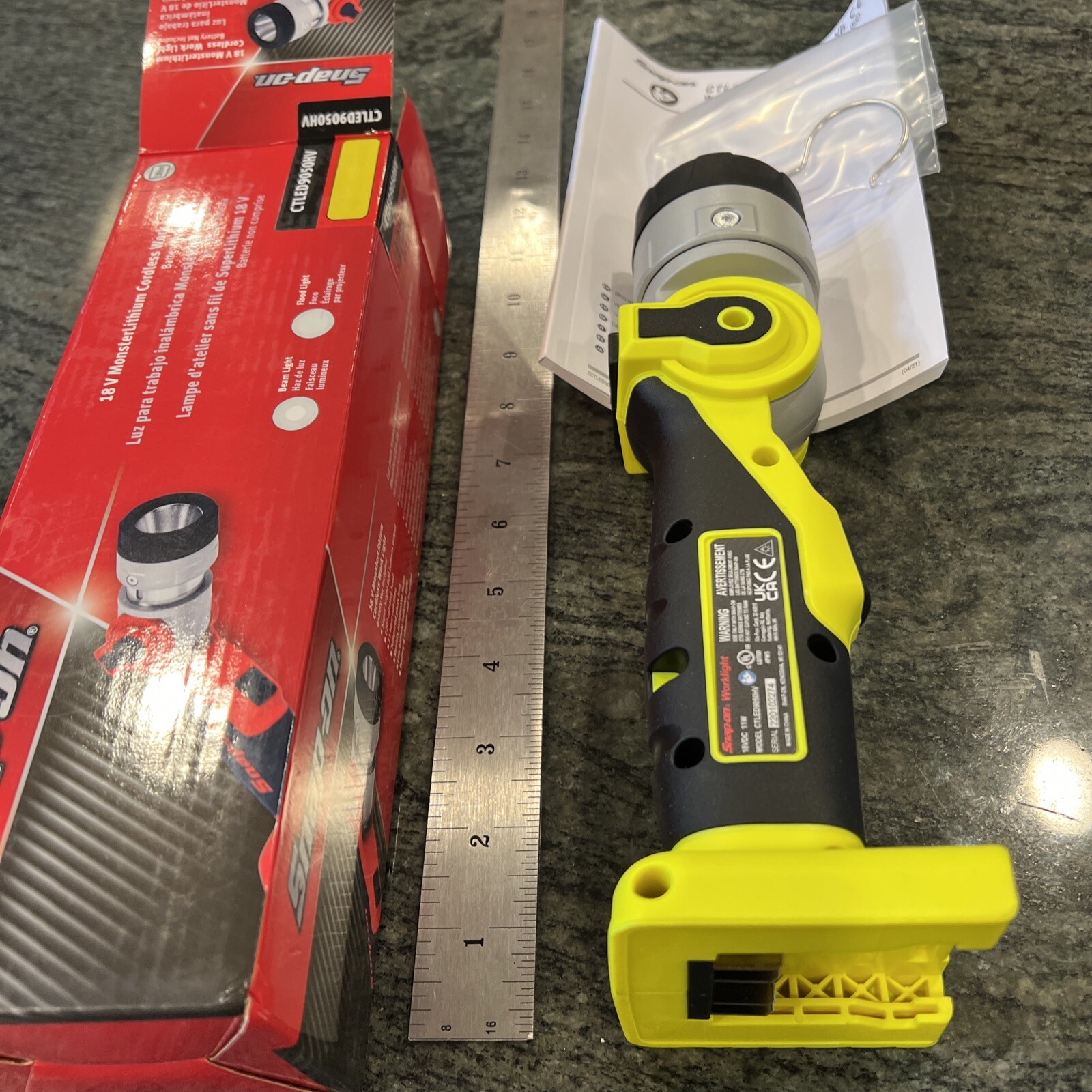 Snap On ctled9050 18V 800 lumen monster lithium cordless light tool only hi viz