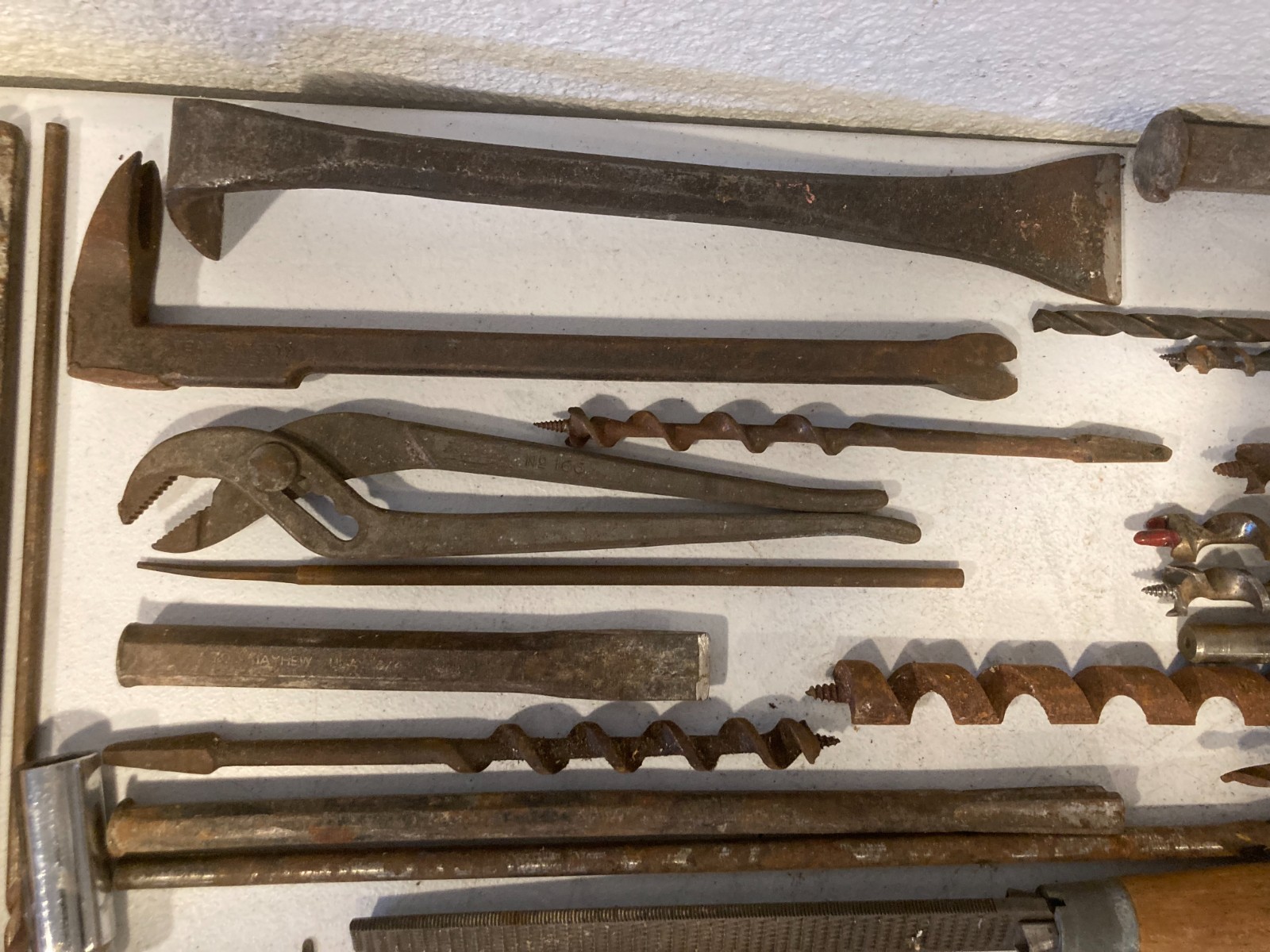 Vintage Tool Lot w/ Master Mechanic Metal Toolbox Wrenches Files
