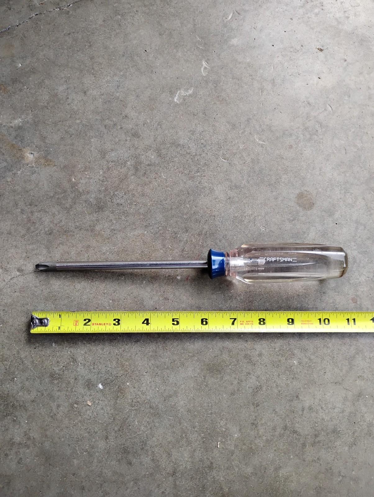 Craftsman Clear Handle No 3 Phillips Screwdriver No 41303