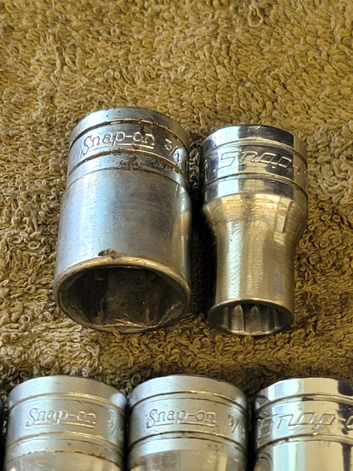 7 Snap-on SW181 SDH TW241 Socket Set Sae 3/4 9/16 7/16 12 Point 1/2″ Drive
