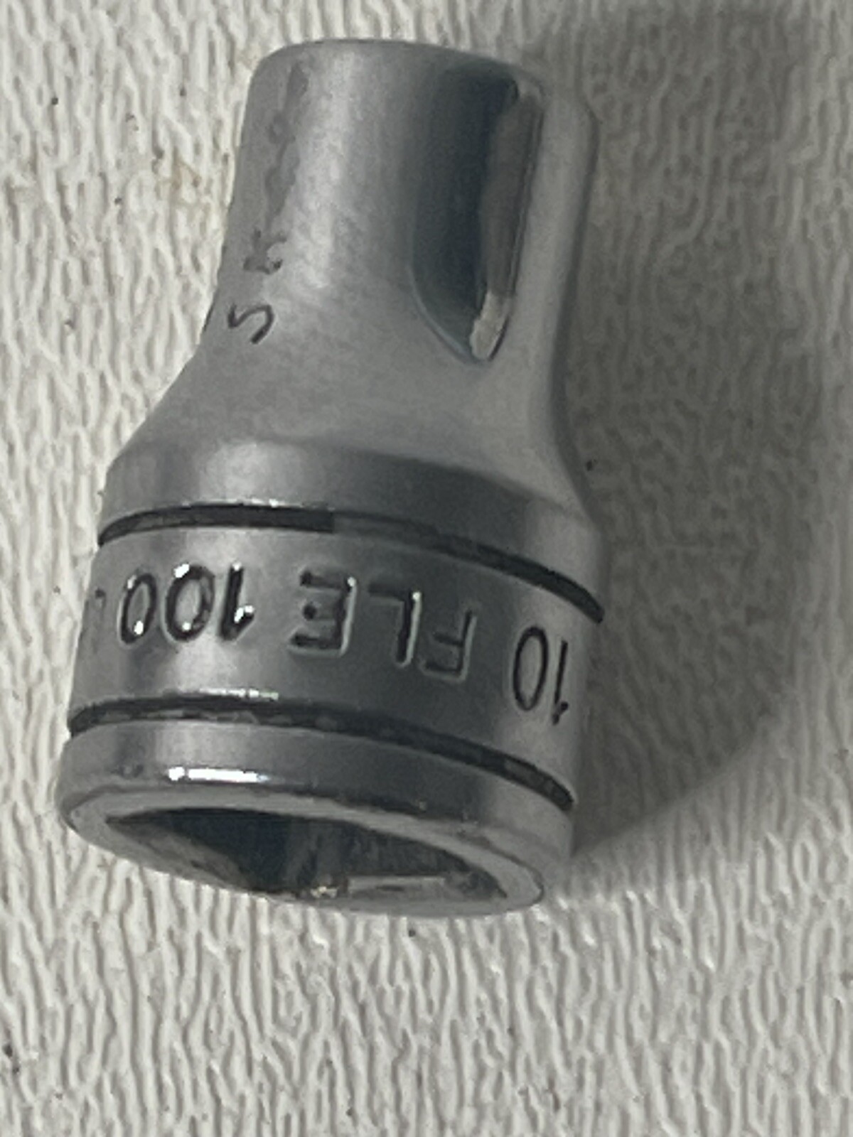 Snap On #FLE100 – E10, Inverted Torx, Chrome, 3/8” Dr., Shallow Socket -USA-