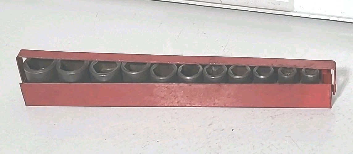Mac Tools 1/2” Drive 6 point 11 Piece Shallow Impact Socket Set 3/8” – 1″ & Tray