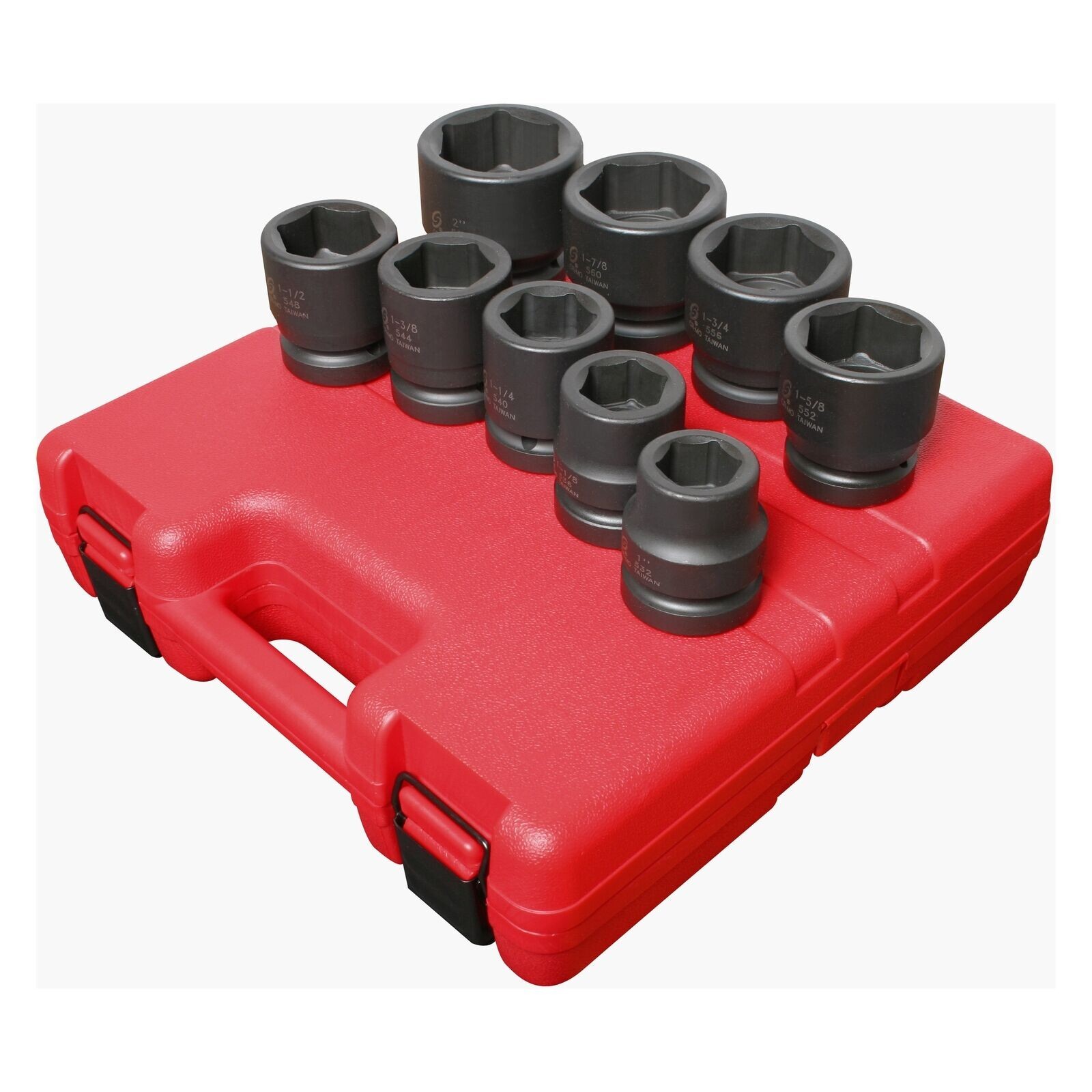 Sunex Tools 5699 1″ Drive SAE 6-Point Standard Impact Socket Set 9 Pieces