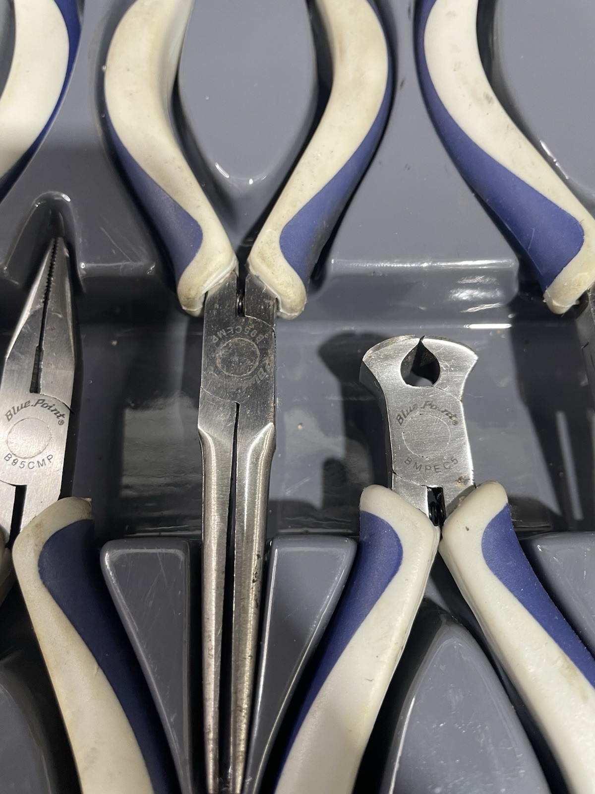 Blue Point BMPL1000 10 Pc Mini Pliers Set w/ Tray Pre-Owned