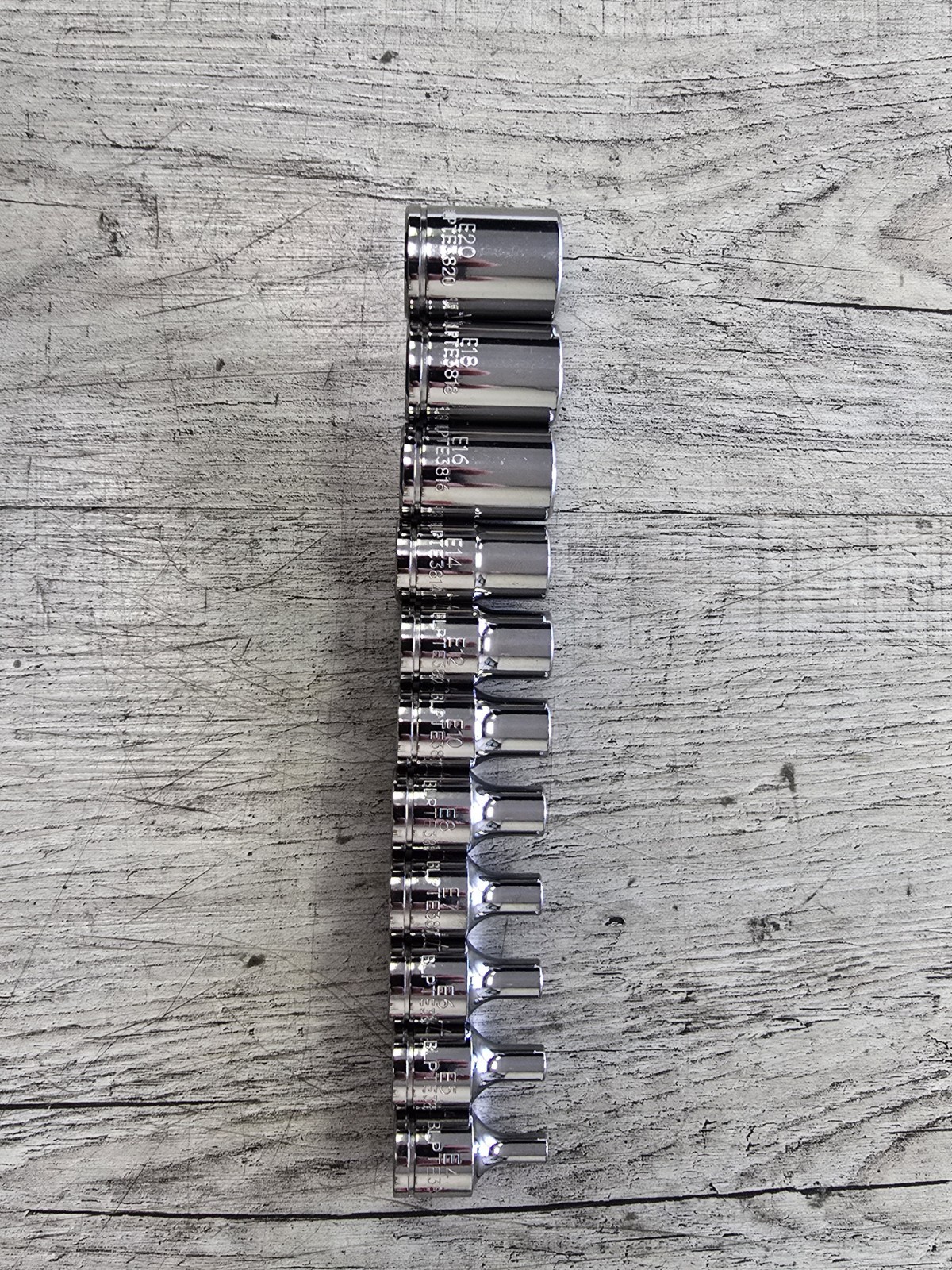 Blue Point Tools 11 piece Inverted External TORX STAR Socket Set E4-E20 NEW