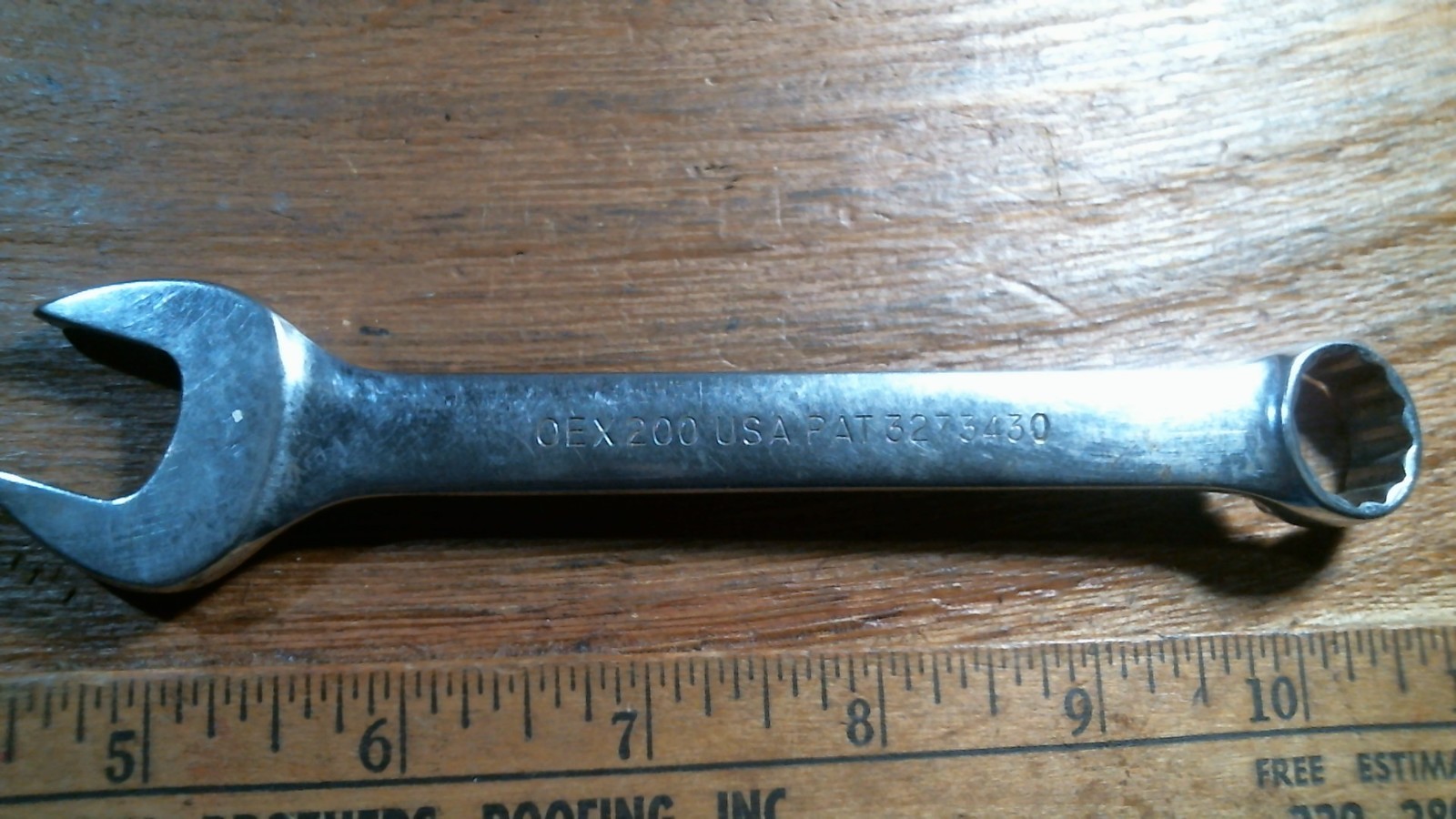 J9 Snap On USA 5/8 SAE 12 Point BOX/OPEN/ Wrench OEX-200 OWNER MARK
