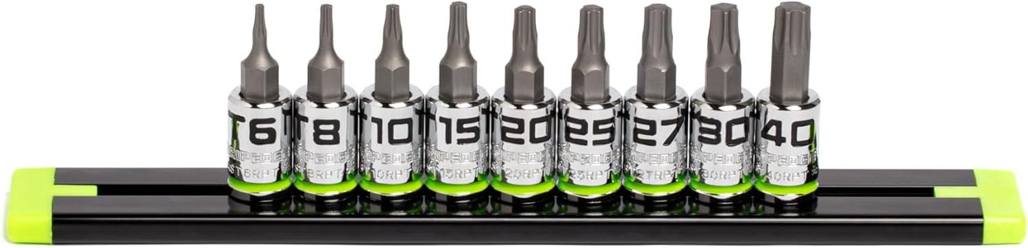 GRIPEDGE Tools | 9PC RPT Star Driver Set | Sizes T6 – T40 | 1/4» One Size
