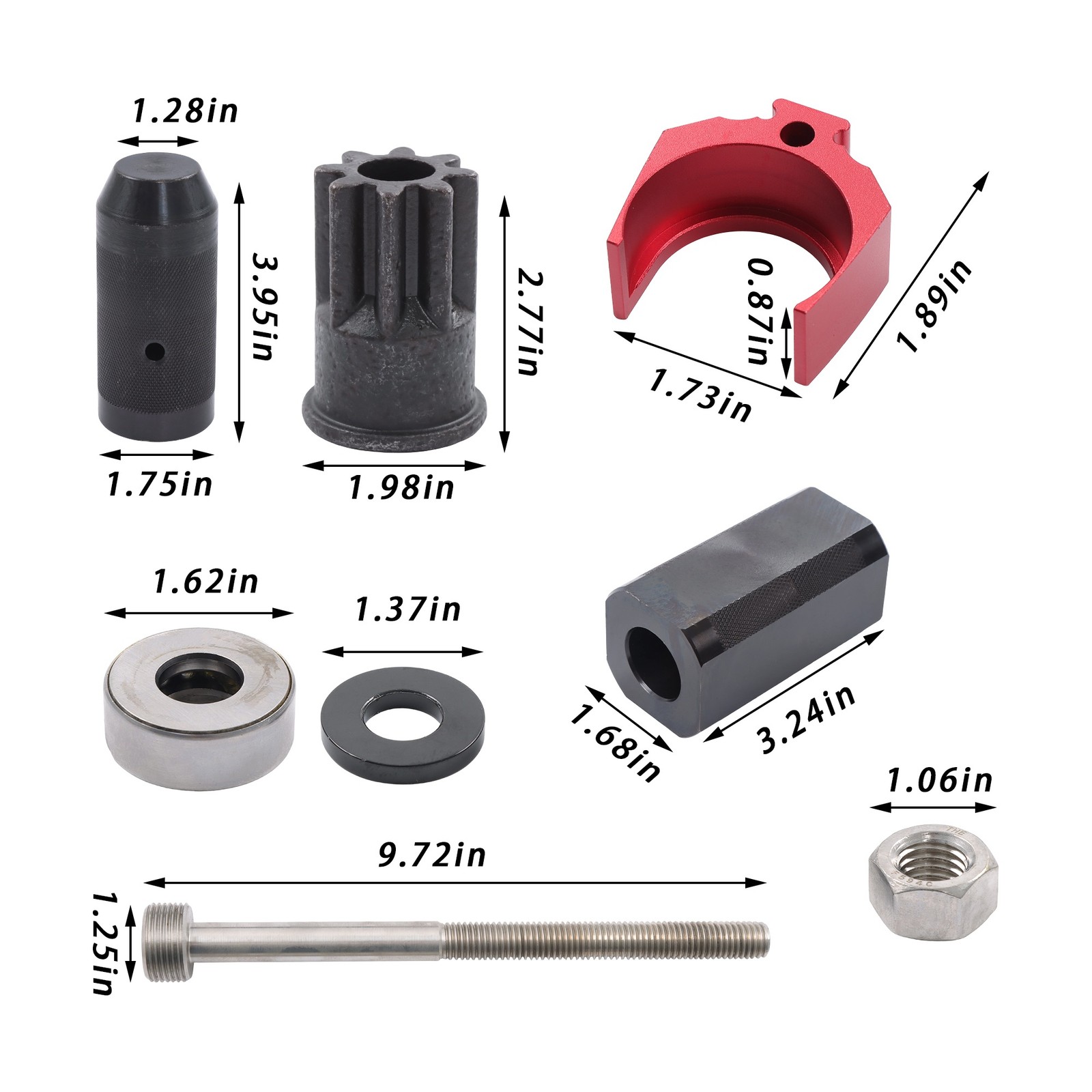 9U-6891 Injector Sleeve Tool+Injector Height Tool+Socket for CAT 3406E C-15 C-16