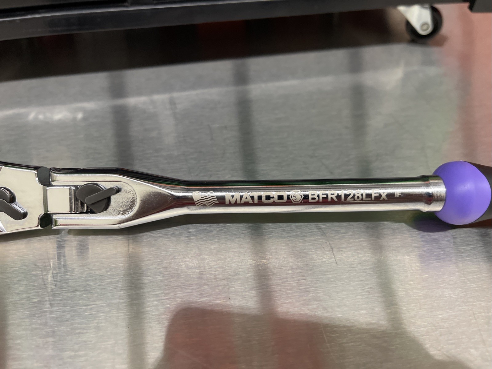 NEW Matco Tools BFR128LFP 3/8″ DRIVE 12-1/2″ LOCKING FLEX HEAD RATCHET PURPLE