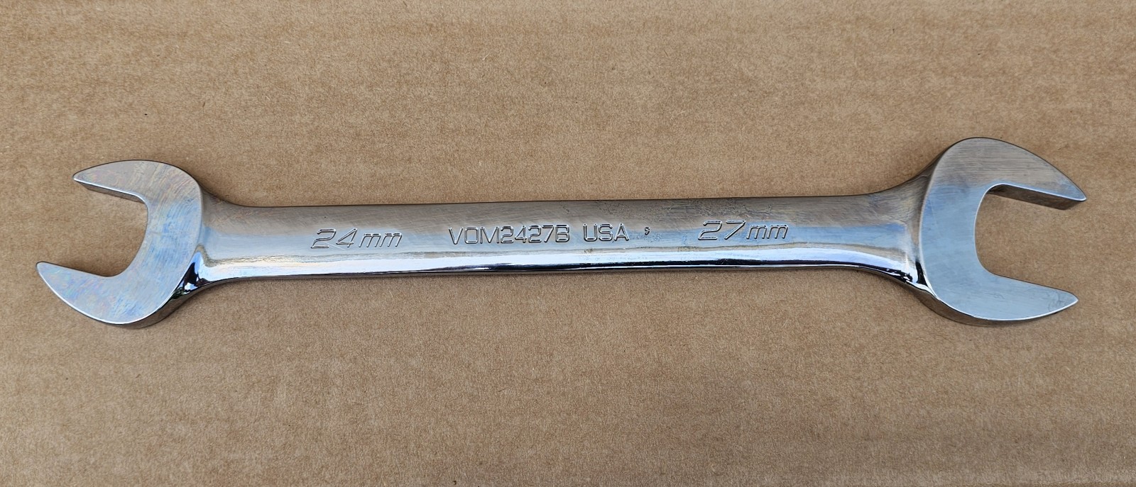 Snap-on Tools VOM2427B 24mm x 27mm Double Open End Metric Combination Wrench NEW