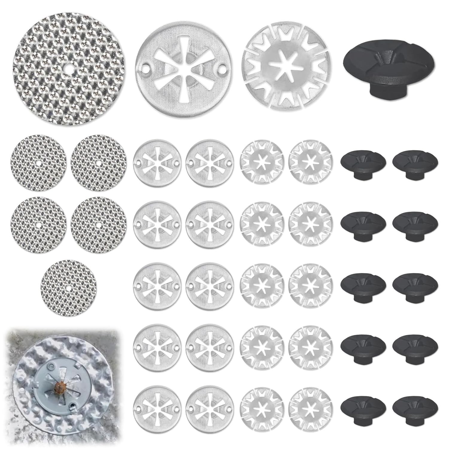 35-Pcs Exhaust Heat Shield Repair Kit – Durable Manganese Steel for Cars