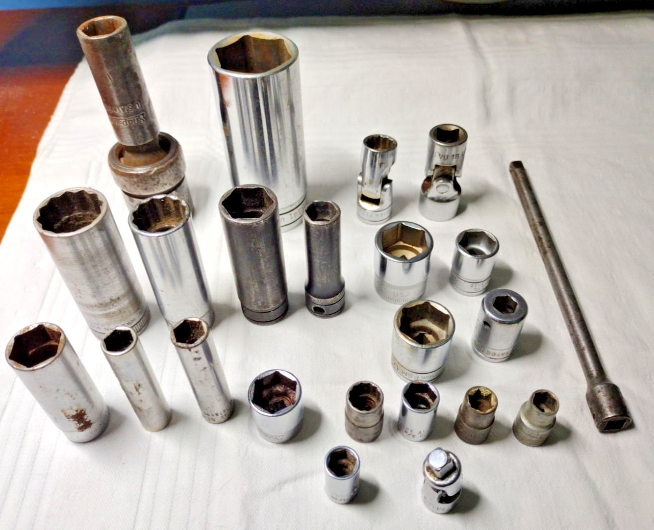 23 Piece Snap-on Bundle Of Sockets 1/2″, 3/8″, 1/4″ Drive, Mixed All U.S.A.