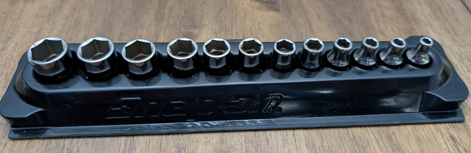 Snap-On 12Pc Metric 1/4″ Drive Shallow Socket Set 6Pt Point TMM 4 to 14 112TMMY