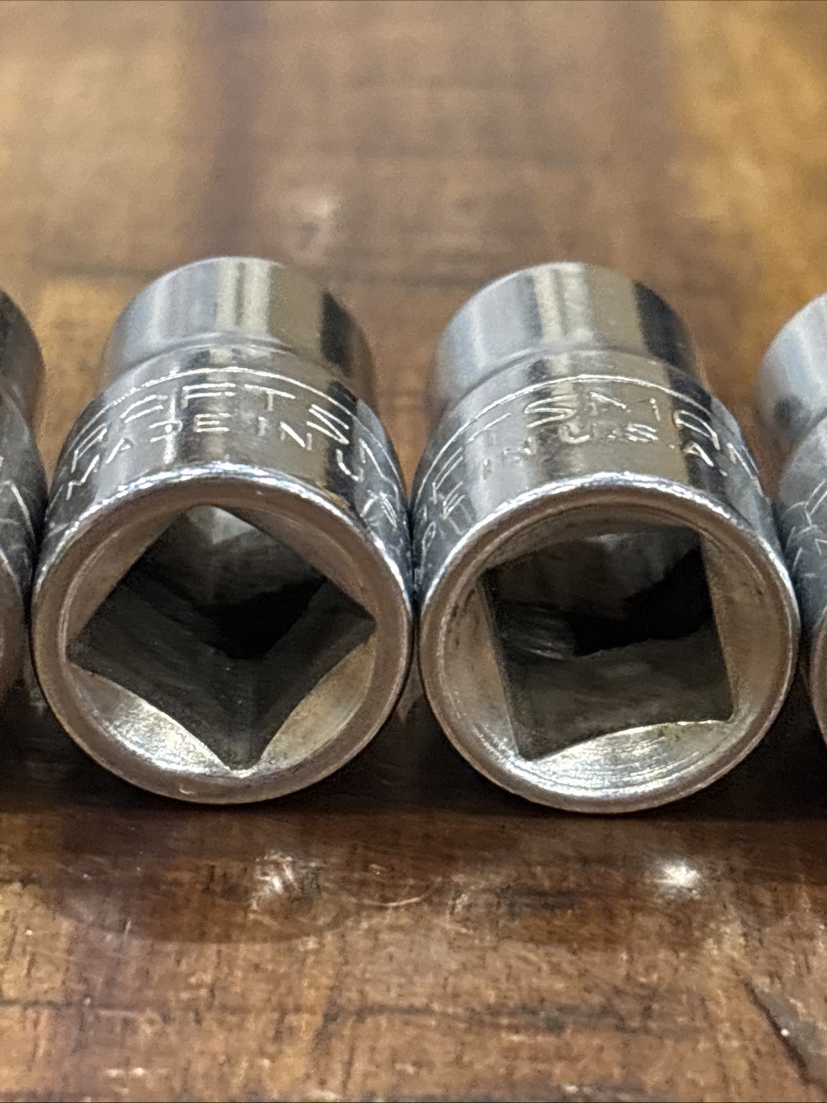 Craftsman 1/2” Shallow Sockets 8 Piece 1/2” Drive 6 Point & 12 Point USA SAE VGC