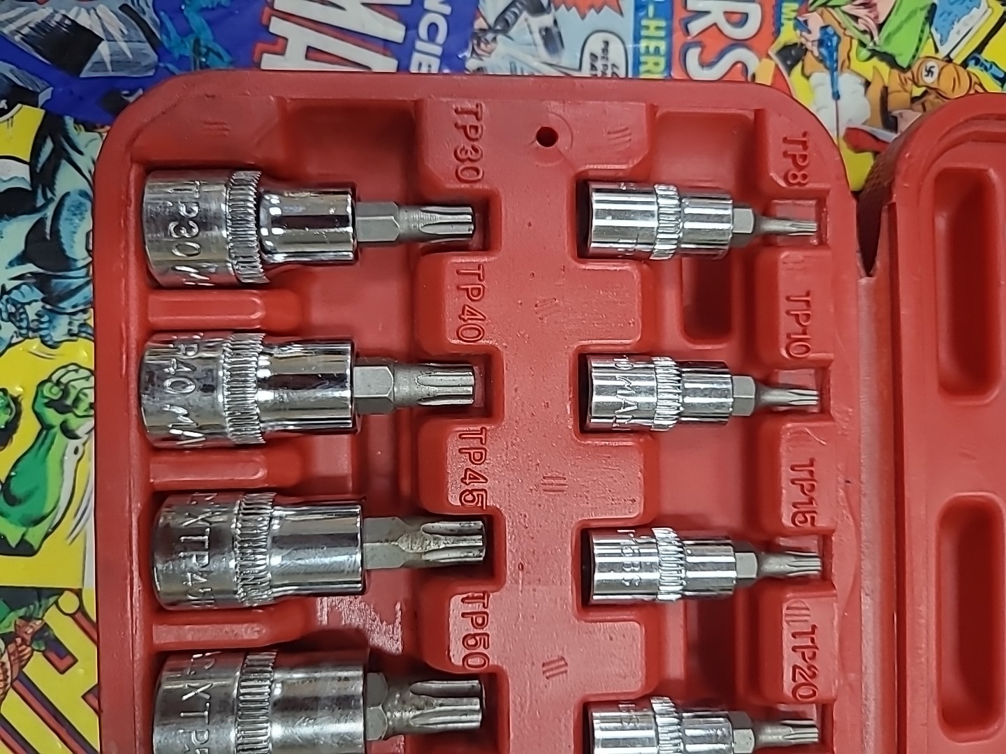 MAC Tools ST12B 12pc Chrome TP8-TP60 Torx 3/8 Socket Driver Bit Set