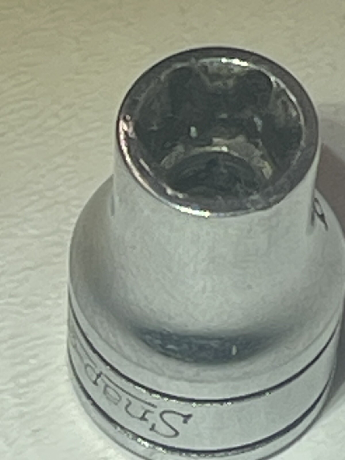 Snap On #FLE100 – E10, Inverted Torx, Chrome, 3/8” Dr., Shallow Socket -USA-