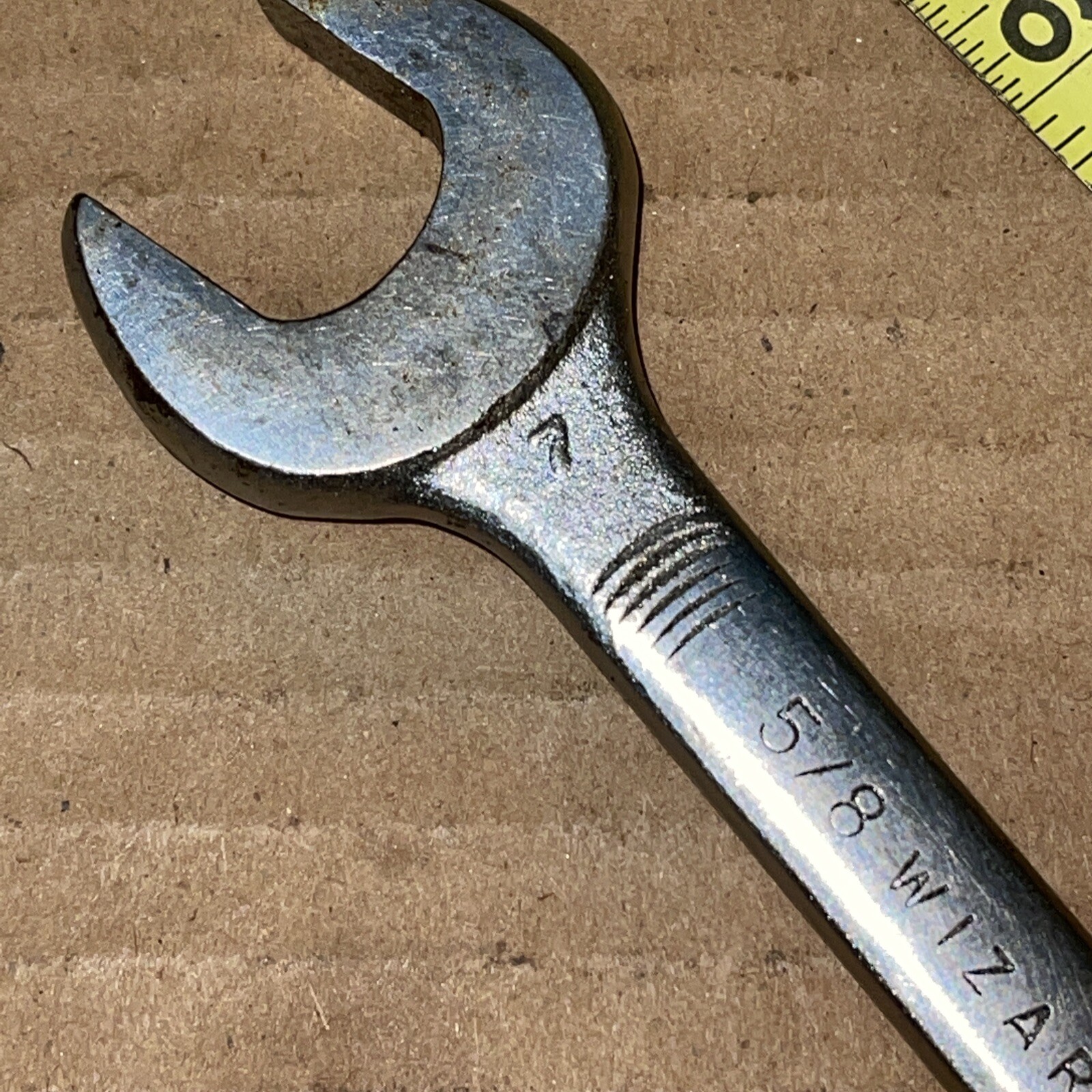 Wizard USA H2082 5/8 in X 9/16 in SAE Open Face Wrench Indestro Vintage