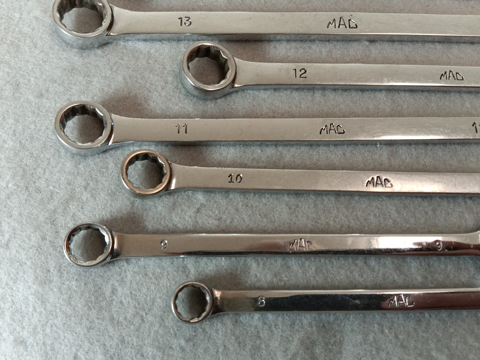 Mac Tools 12Pc Metric Long Combination Wrench Set 8MM to 19MM 12 Point M CL