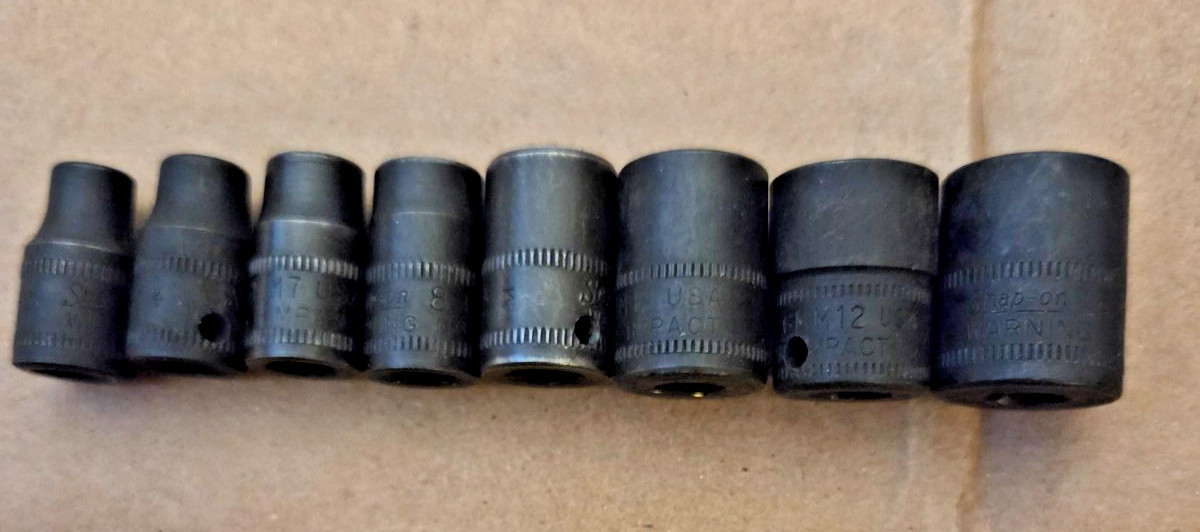 SNAP ON GMM SERIES METRIC SOCKET SET 8 PIECES 5MM – 13MM MISSING GMM9 1/4″ DRIVE
