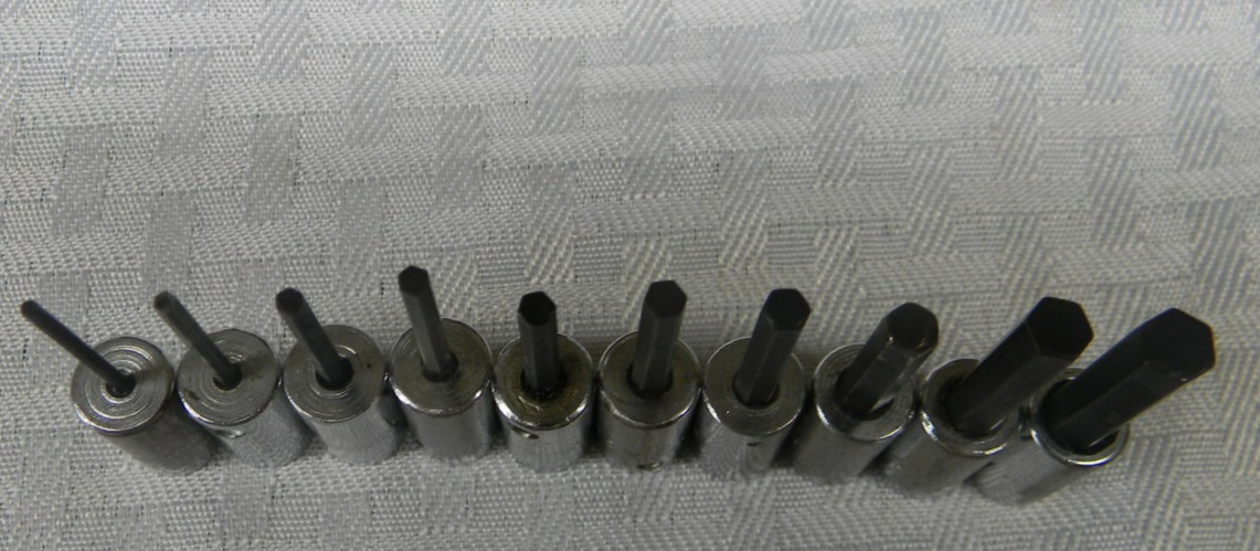 SNAP-ON 1/4″ DRIVE 10PC SAE HEX DRIVER BIT SOCKET SET 1/16″-1/4″ #110ETMAY
