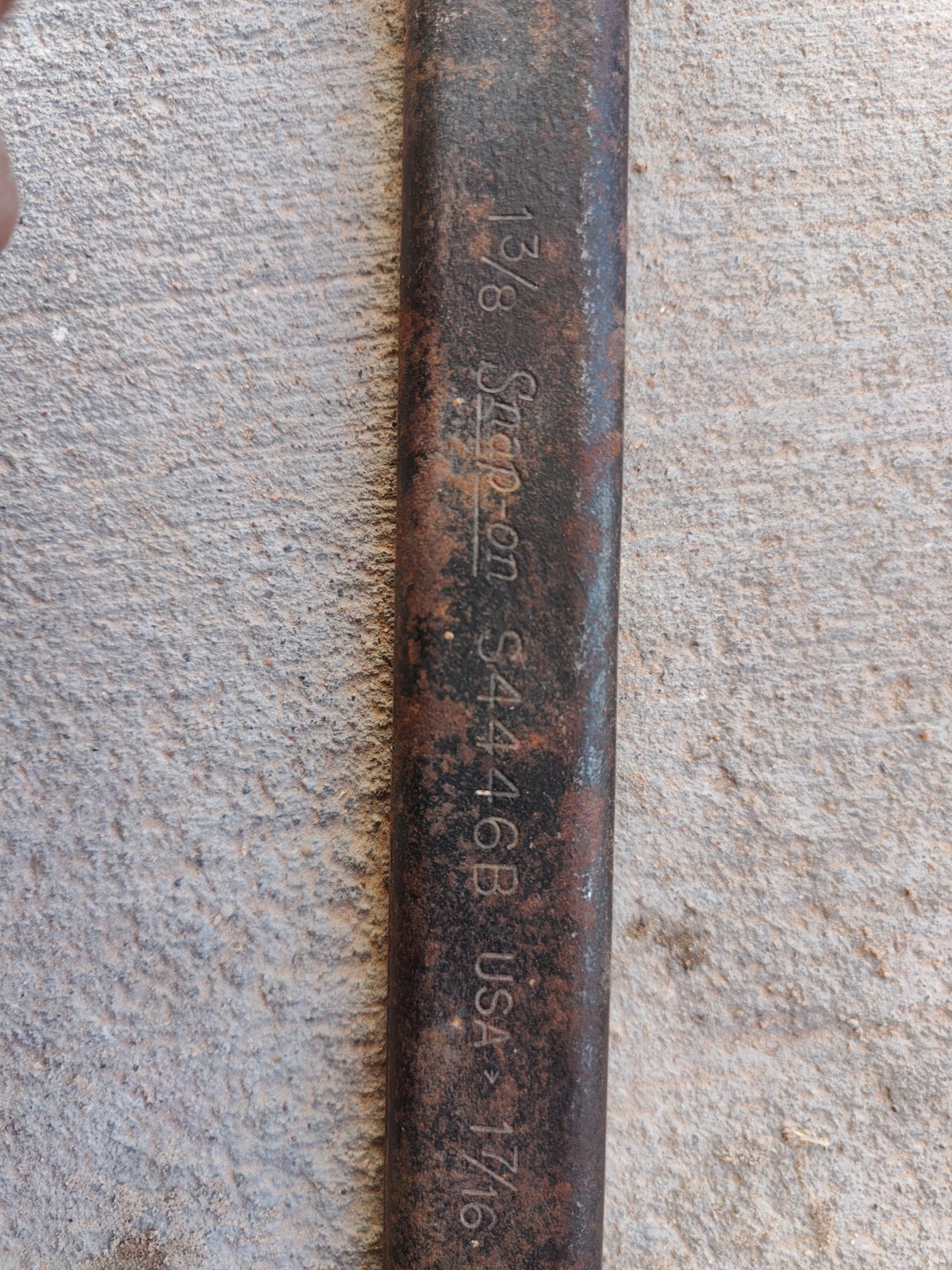 1981 Snap-on Tools USA 1-3/8″ x 1-7/16″ Black Oxide Open End Wrench S4446B