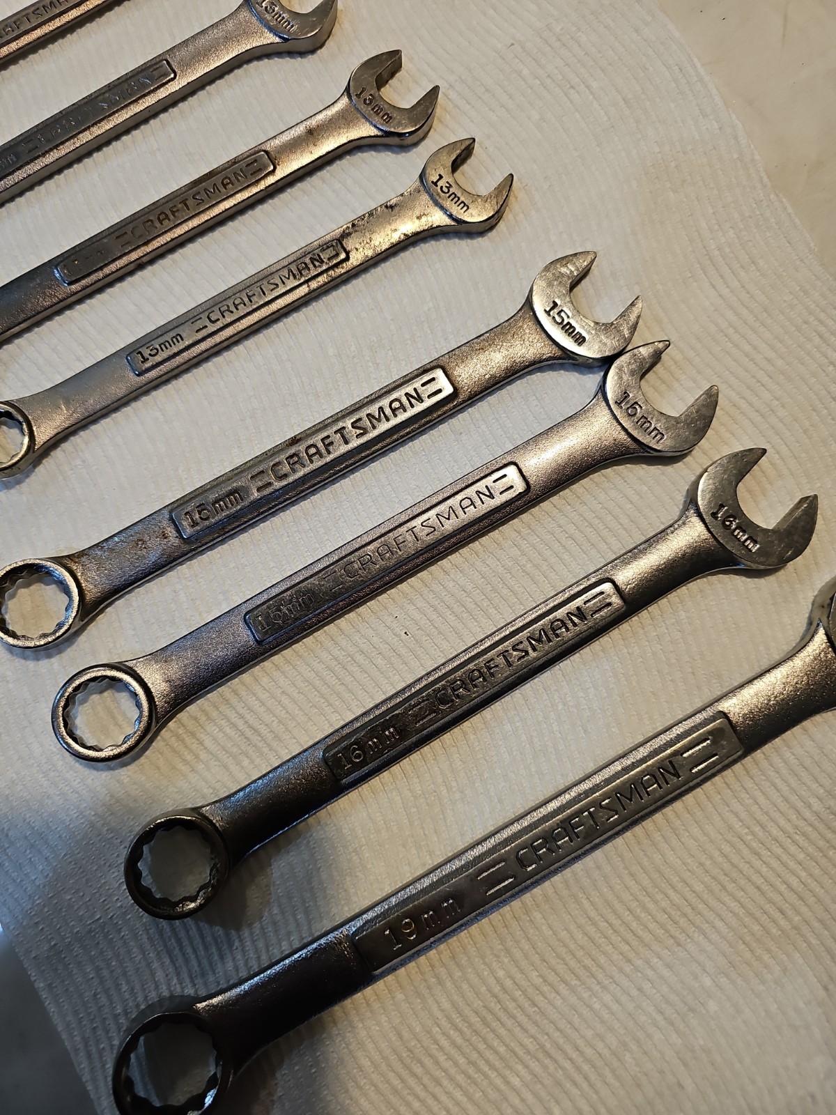 Vintage Craftsman USA VA Metric Wrench Multi-Lot 9mm 13mm 15mm 16mm 19mm 9-Pc