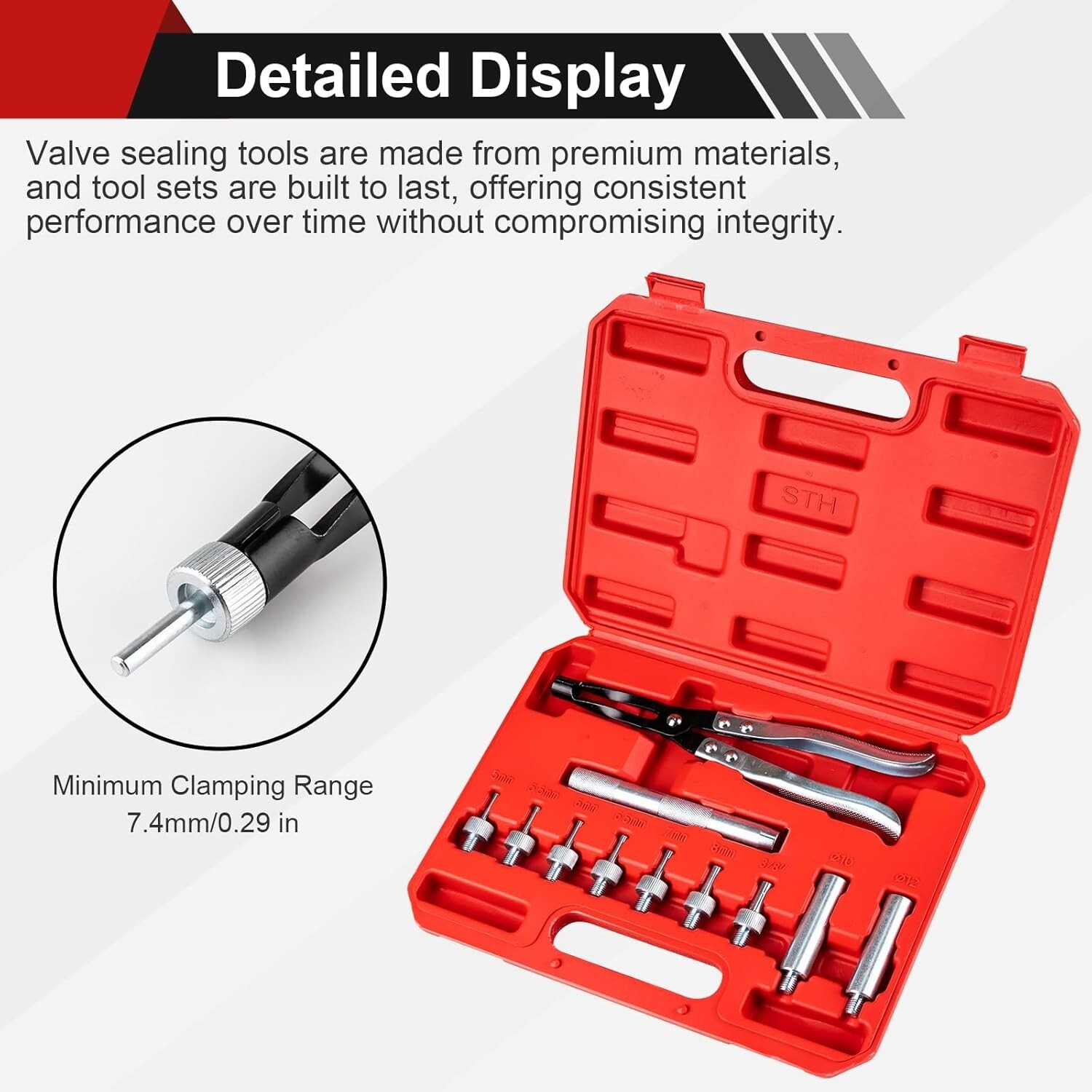 11PCS Valve Seal Removal Tool Disassembly Plier Variety Socket Sizes Most Engine
