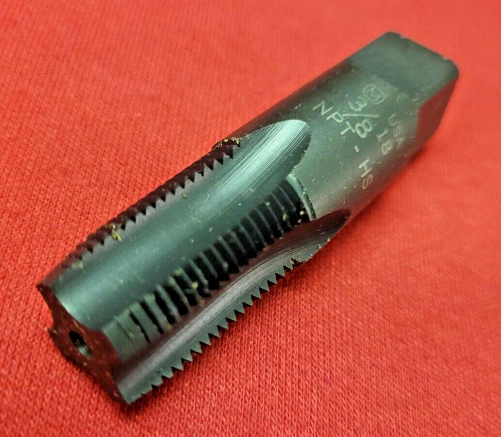 3/8-18 NPT Taper Pipe Tap HSS USA Morse 36103 Rethread Cleaning
