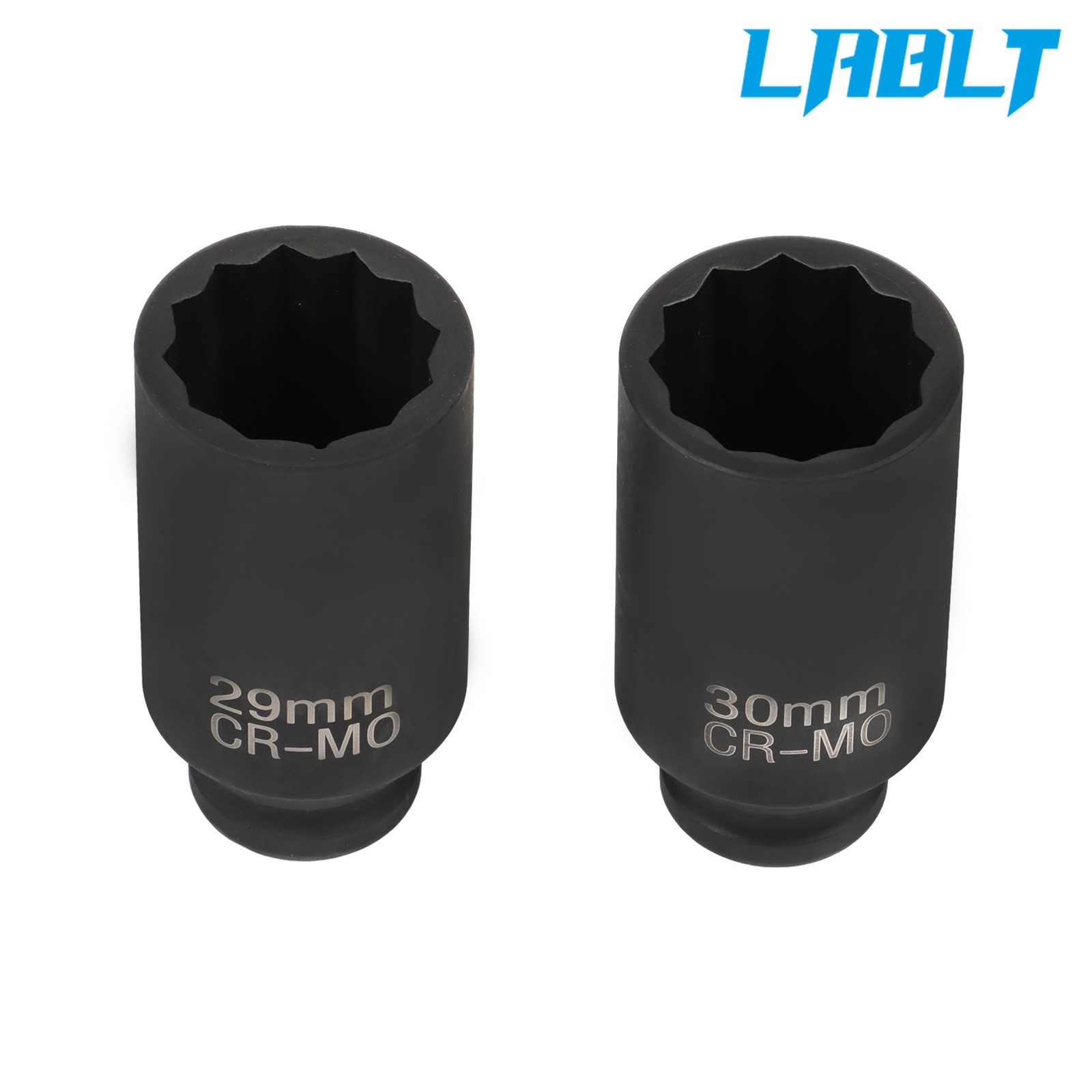 8 pieces 12 Point 1/2» Drive Deep Spindle Axle Nut Impact Socket Set 29mm-39mm
