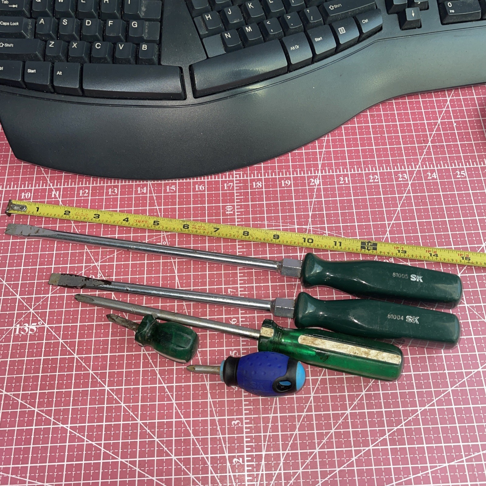 Vintage SK USA Mixed Screwdriver Lot Set Flat Stubby S-K Philips Large France 5
