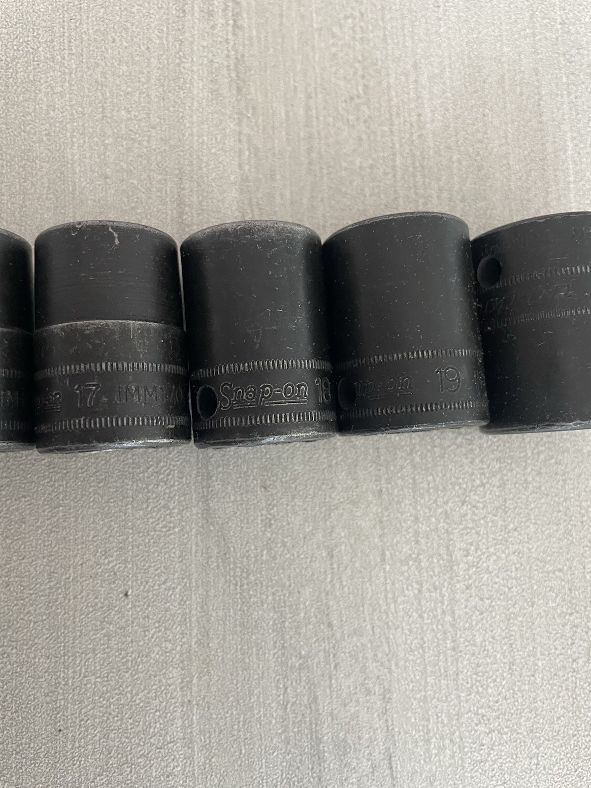 Lot Of 7 Snap On Impact Sockets IMM140 IMM150 IMM160 IMM170 IMM180 IMM190 IMM200