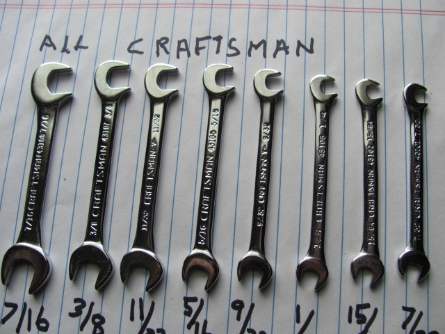 Craftsman USA 8-Piece Open End Ignition Wrench Set with Pouch No 4306